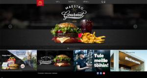 Kuvankaappaus McDonald'sin verkkosivuista