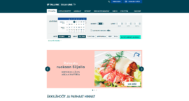Kuvankaappaus Tallink / Silja Linen verkkosivujen etusivulta